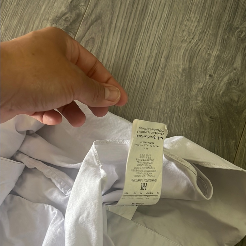 Armani Collezioni White Dress Shirt Crisp Cotton Long Sleeve - Picture 5 of 8